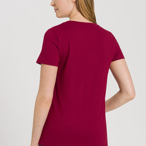 77876 Sleep And Lounge Short Sleeve Shirt - 2459 Burgundy