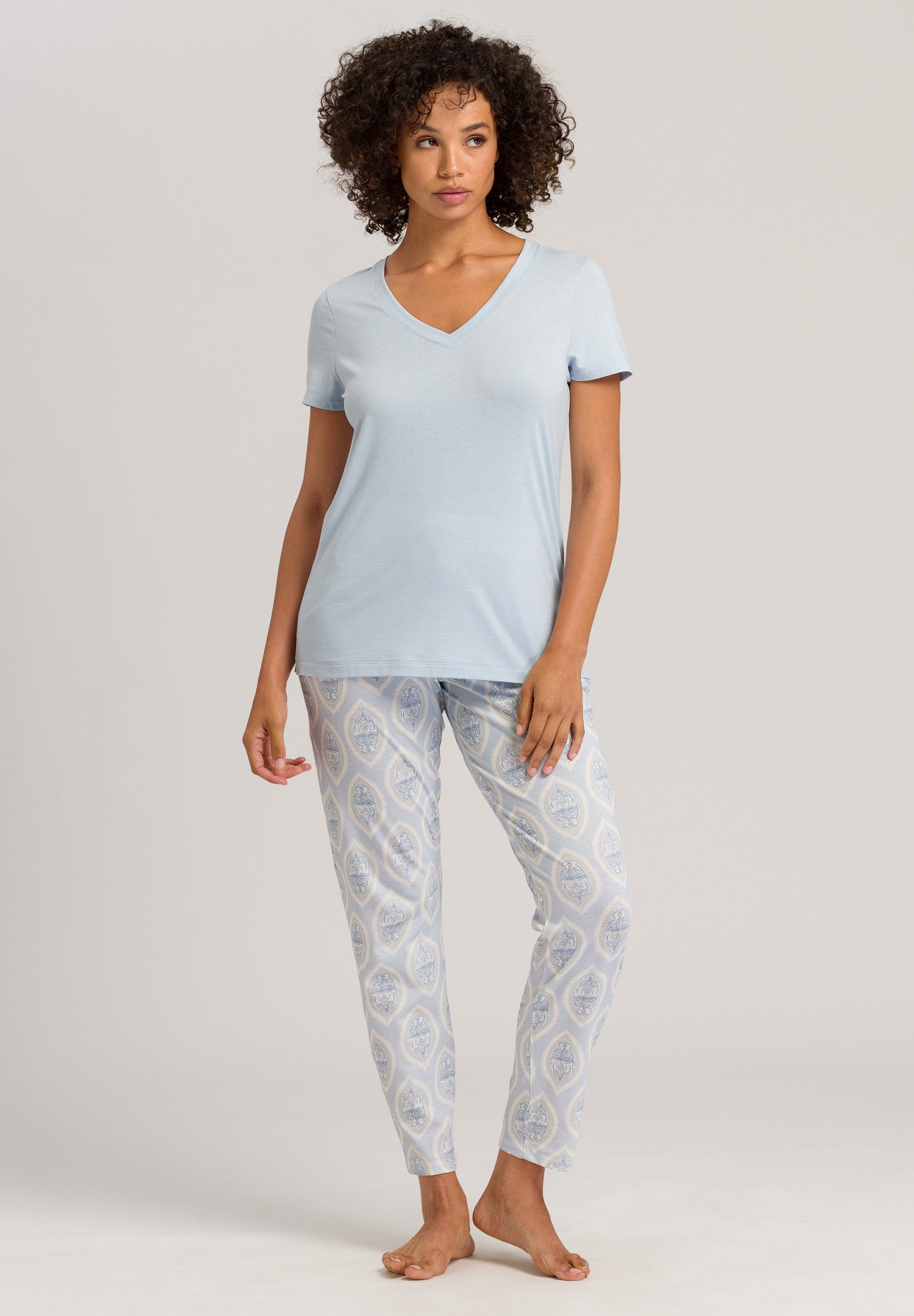 77876 Sleep And Lounge Short Sleeve Shirt - 2518 Misty Blue