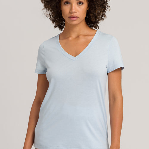 77876 Sleep And Lounge Short Sleeve Shirt - 2518 Misty Blue