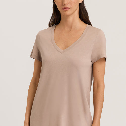 77876 Sleep And Lounge Short Sleeve Shirt - 2819 Mocha