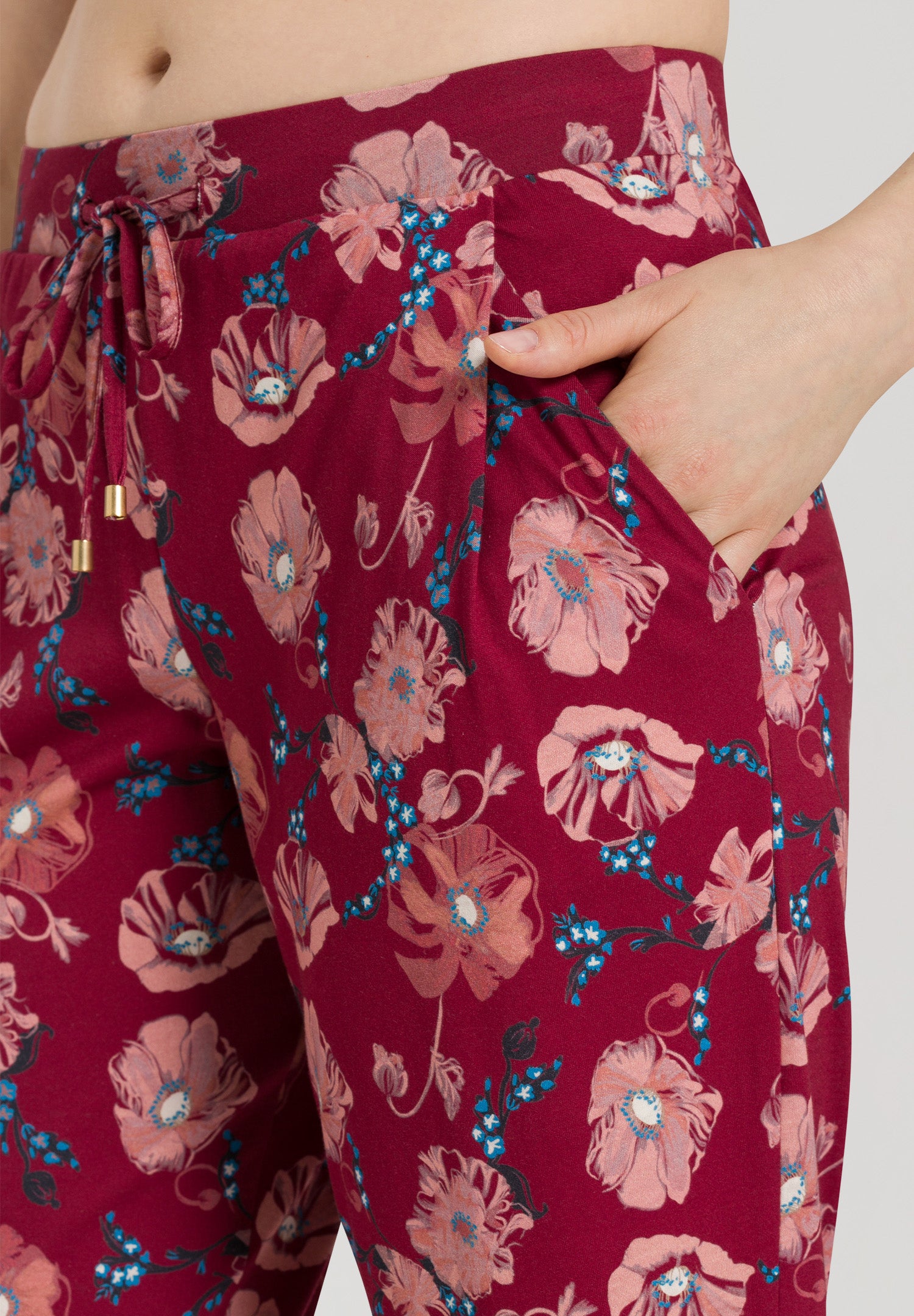 77882 Sleep And Lounge Knit Pants Print - 2983 Floral Joy