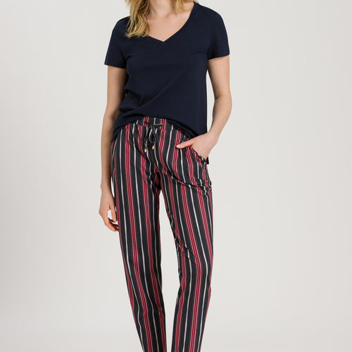 77882 Sleep And Lounge Knit Pants Print - 2984 Marsala Stripe