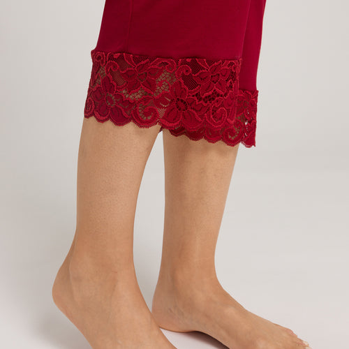 Moments Lace Trim Cotton Pajama Set | Red Dahlia 77928-2418