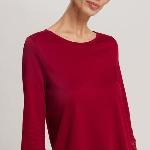 Moments Lace Trim Cotton Pajama Set | Red Dahlia 77928-2418