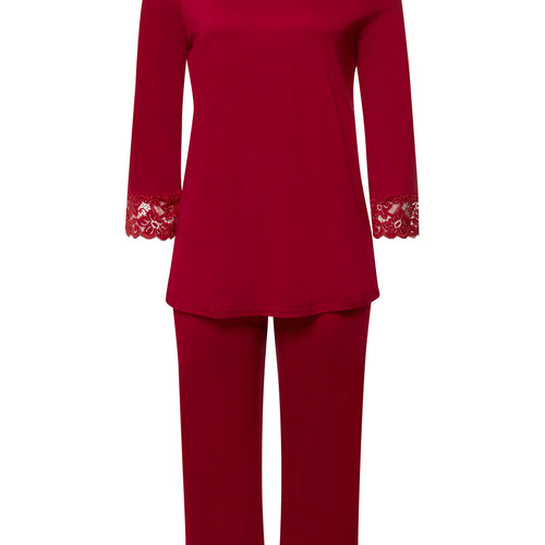 Moments Lace Trim Cotton Pajama Set | Red Dahlia 77928-2418