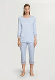 Moments Lace Trim Cotton Pajama Set | Blue Dove 77928-2581