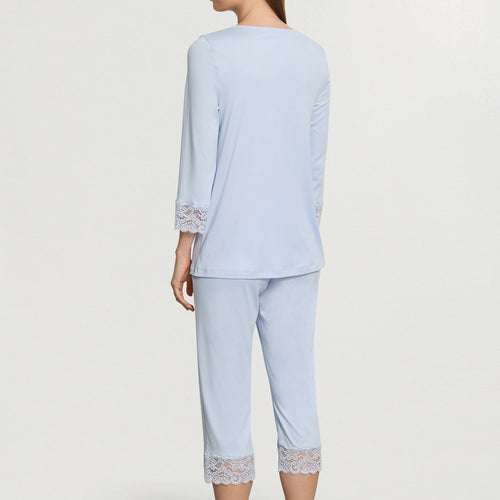 Moments Lace Trim Cotton Pajama Set | Blue Dove 77928-2581