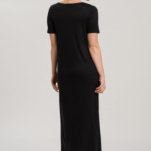 77933 Moments Short Sleeve Long Gown - 019 Black