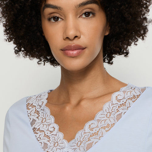 Moments Short Sleeve Long Gown | Blue Dove 77933-2581