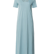 Moments Short Sleeve Long Gown | Tourmaline Blue 77933-2712