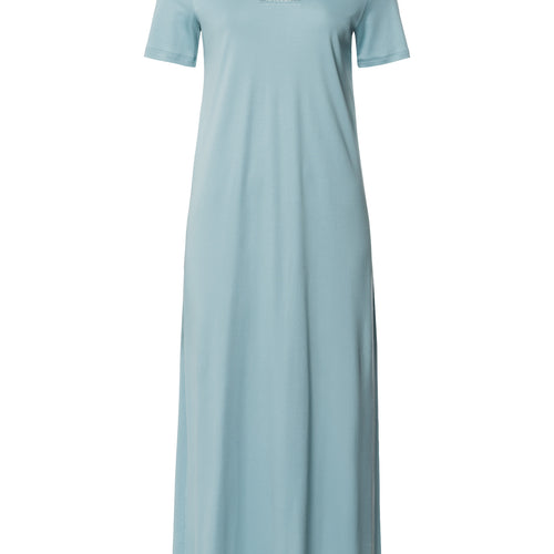 Moments Short Sleeve Long Gown | Tourmaline Blue 77933-2712