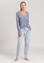 77934 Sleep And Lounge Long Sleeve Button Front Jersey Shirt - 2954 Calm Paisley