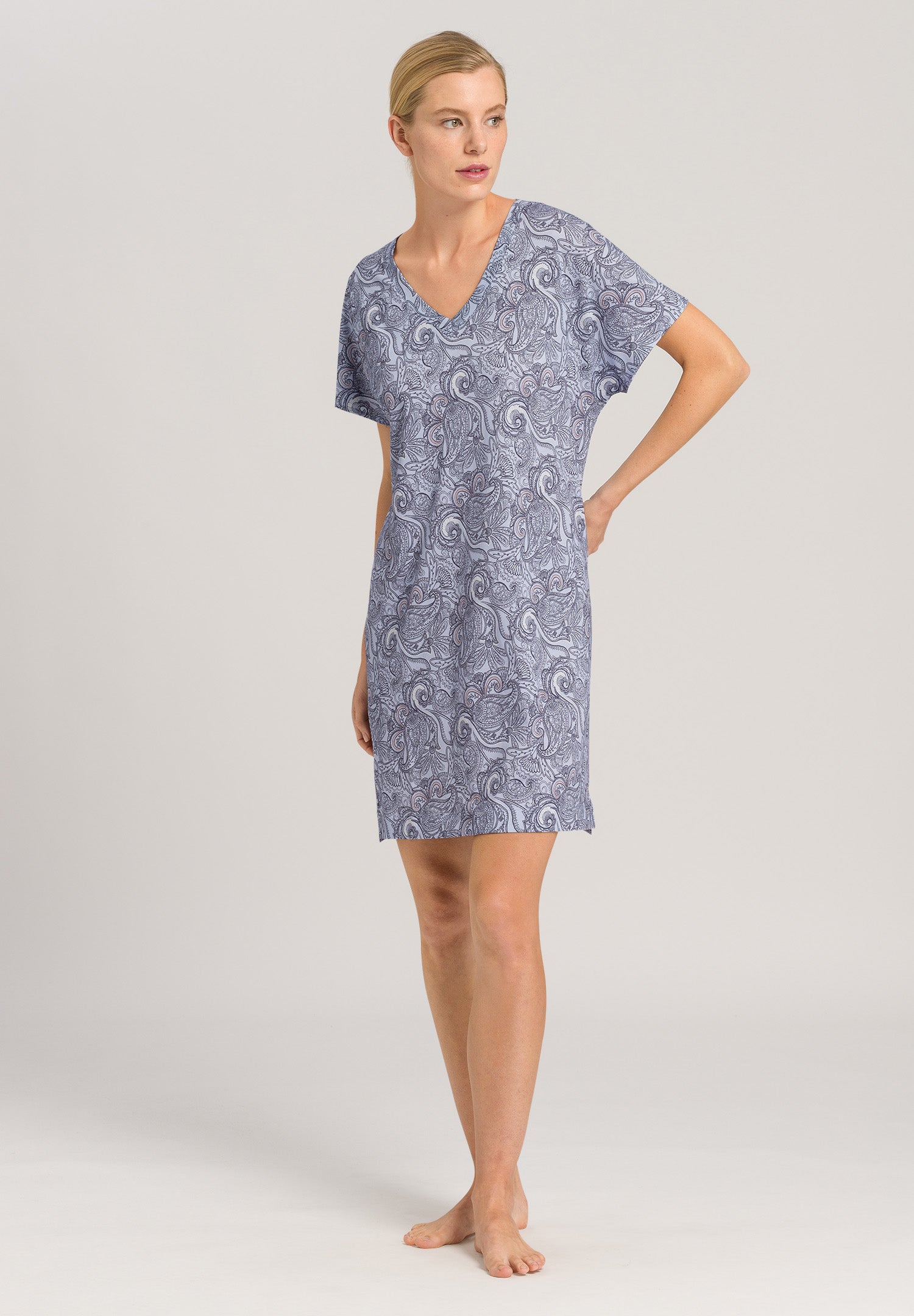 77935 Sleep And Lounge S/Slv Gown - 2954 Calm Paisley