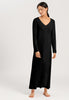 Pure Essence Cotton V-Neck Nightgown 130cm | Black 77947-019