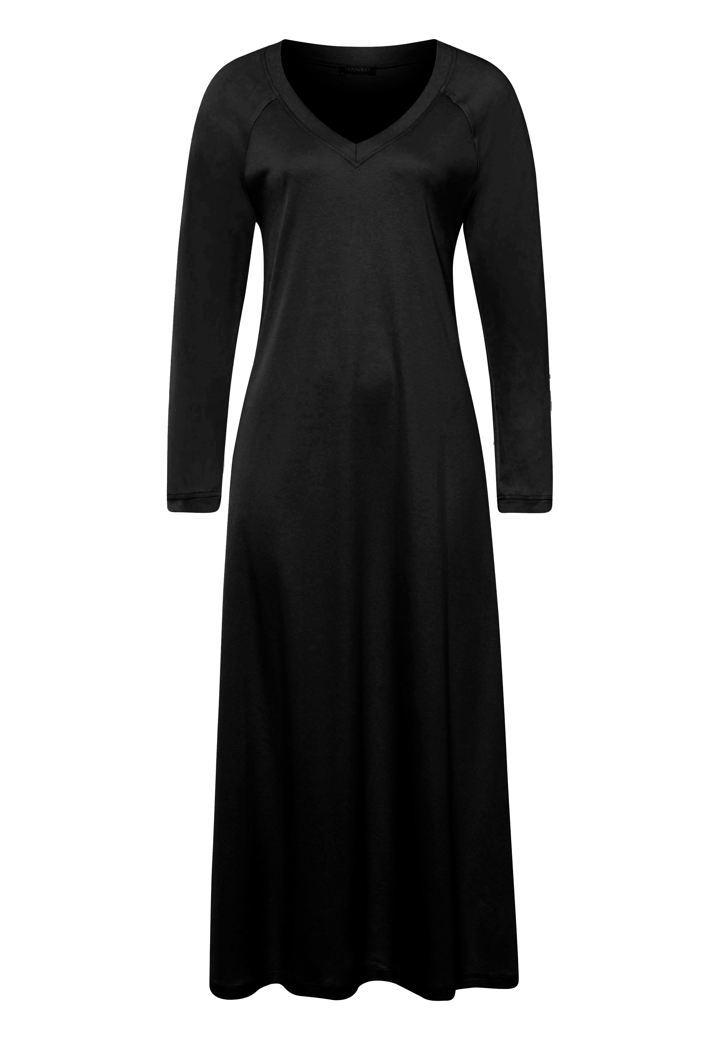 Pure Essence Cotton V-Neck Nightgown 130cm | Black 77947-019