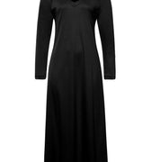 Pure Essence Cotton V-Neck Nightgown 130cm | Black 77947-019