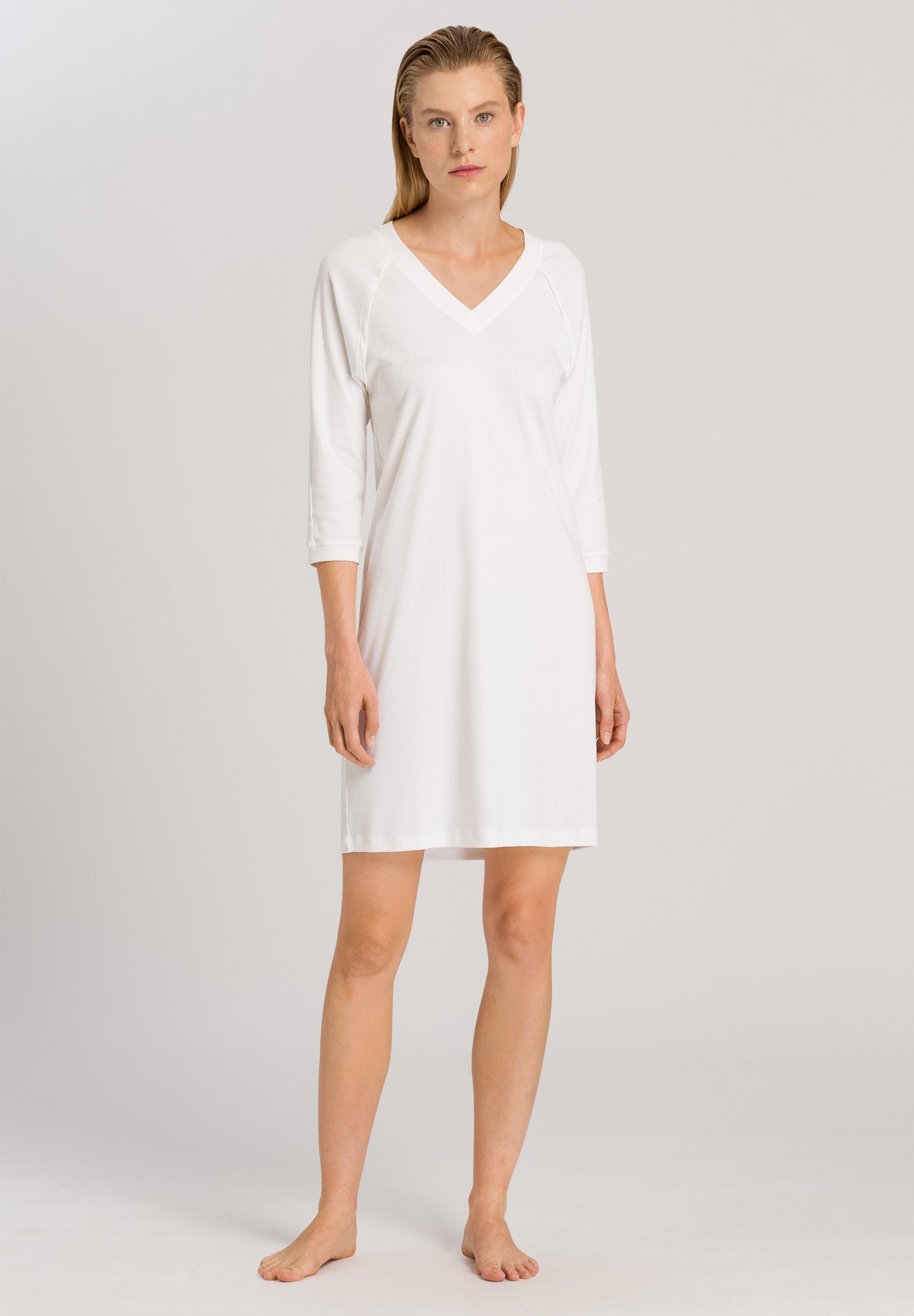 77948 Pure Essence 3/4 Sleeve Gown - 102 Off White