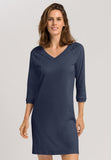 V-Neck Cotton Nightgown | Blueberry 77948-1650