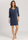 V-Neck Cotton Nightgown | Blueberry 77948-1650