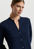 Pure Essence Button Front Soft Cotton Pajama Set | Deep Navy 77949-1610
