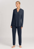 Pure Essence Button Front Soft Cotton Pajama Set | Blueberry 77949-1650