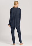 Pure Essence Button Front Soft Cotton Pajama Set | Blueberry 77949-1650