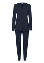 Pure Essence Button Front Soft Cotton Pajama Set | Blueberry 77949-1650