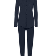 Pure Essence Button Front Soft Cotton Pajama Set | Blueberry 77949-1650