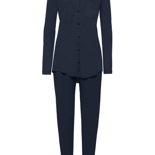 Pure Essence Button Front Soft Cotton Pajama Set | Blueberry 77949-1650