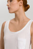 77951 Cotton Deluxe Long Tank Gown - 101 White