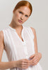 77952 Cotton Deluxe Button Front Tank Gown - 101 White