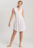 77952 Cotton Deluxe Button Front Tank Gown - 101 White