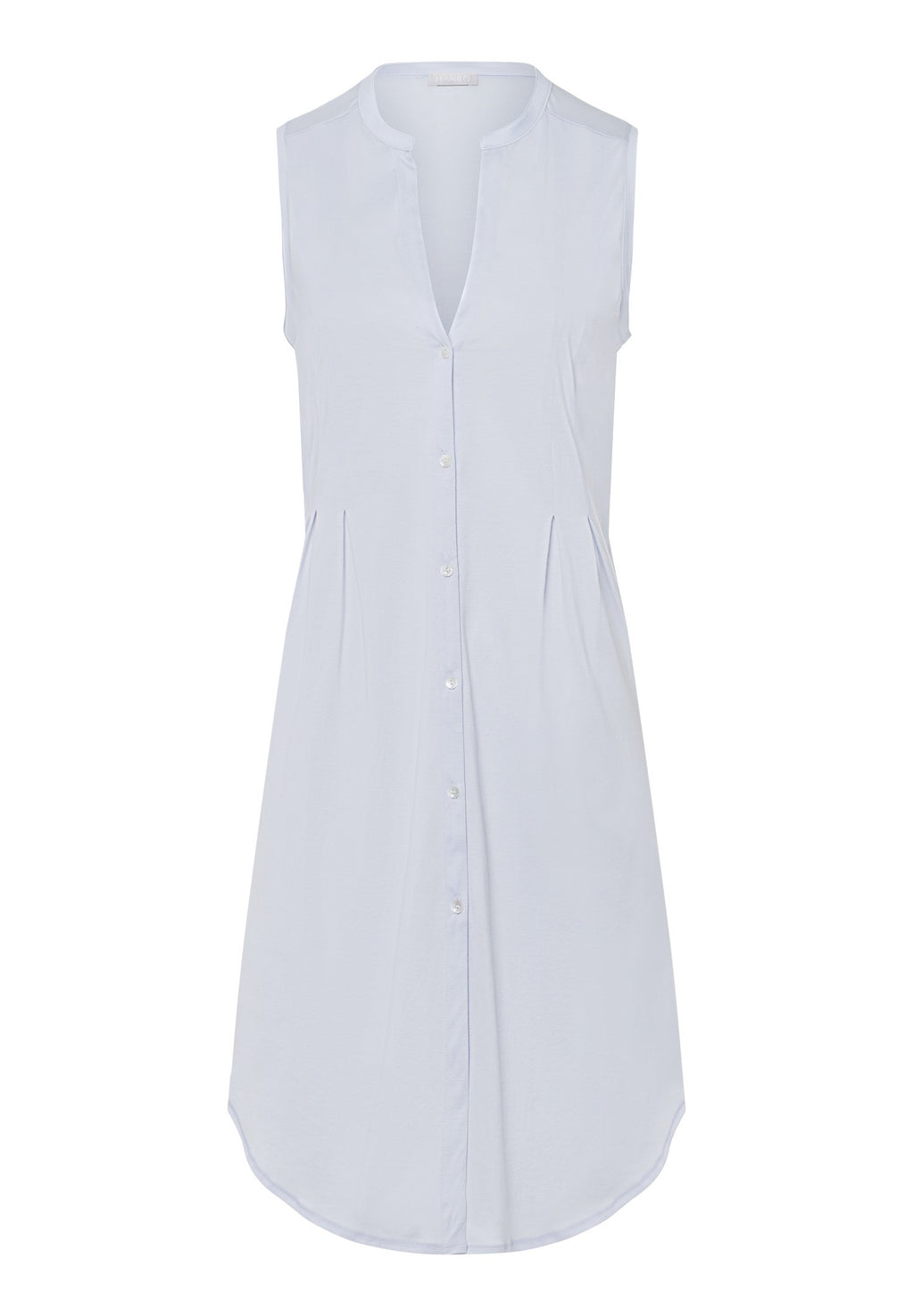 77952 Cotton Deluxe Button Front Tank Gown - 511 Blue Glow