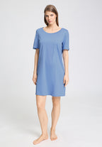 Cotton Deluxe Round Neck Cotton Nightgown | Bluebird 77953-2599