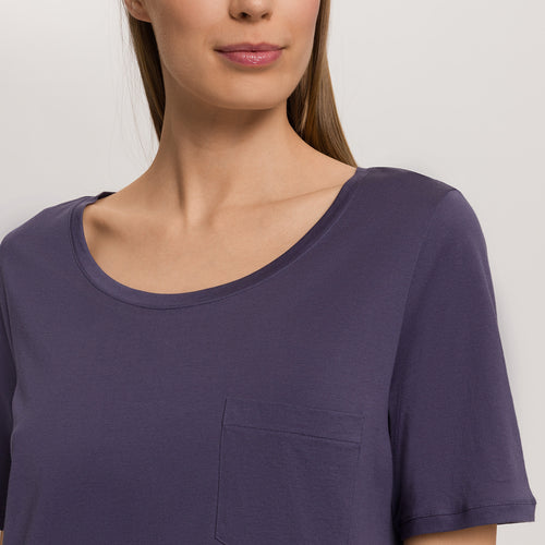 Cotton Deluxe Short Sleeve Bigshirt | Blue Stone 77953-2610
