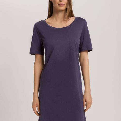 Cotton Deluxe Short Sleeve Bigshirt | Blue Stone 77953-2610