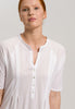 77954 Cotton Deluxe Short Sleeve Button Front Gown - 101 White