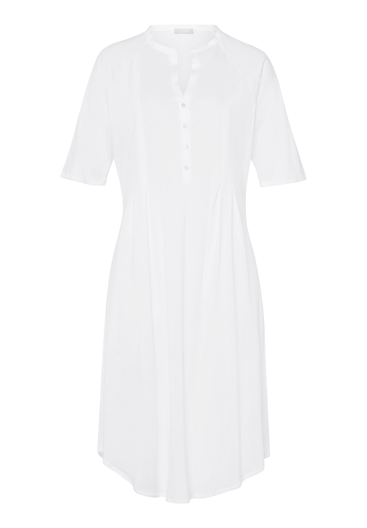 77954 Cotton Deluxe Short Sleeve Button Front Gown - 101 White