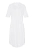 77954 Cotton Deluxe Short Sleeve Button Front Gown - 101 White
