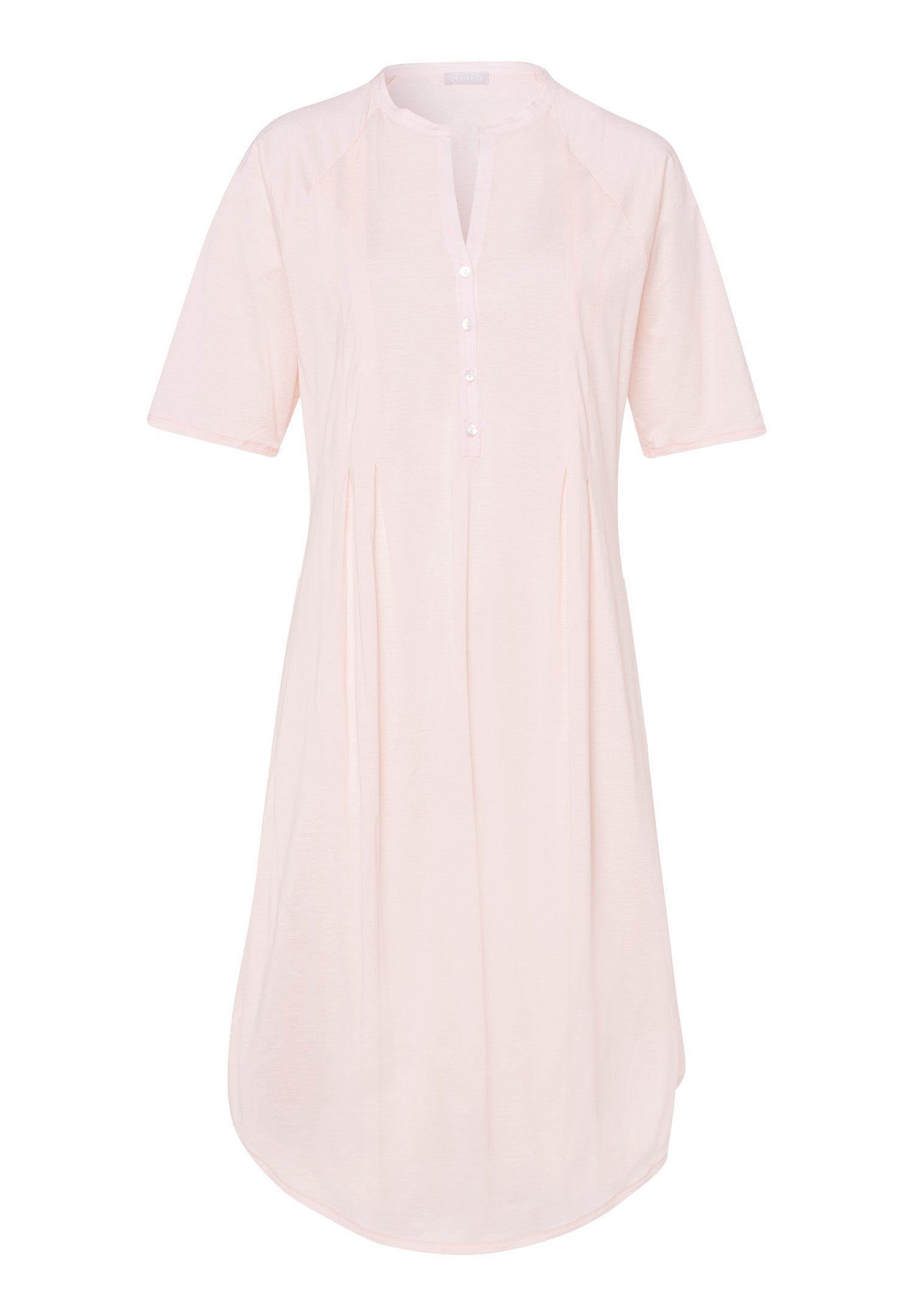 77954 Cotton Deluxe Short Sleeve Button Front Gown - 1334 Crystal Pink