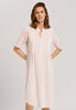 77954 Cotton Deluxe Short Sleeve Button Front Gown - 1334 Crystal Pink