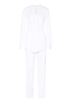 77956 Cotton Deluxe L/Slv Btt Front Pajama - 101 White