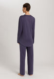 Cotton Deluxe Button Front Pajama Set | Blue Stone 77956-2610