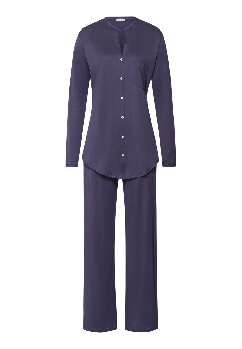 Cotton Deluxe Button Front Pajama Set | Blue Stone 77956-2610