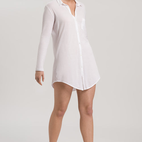 77958 Cotton Deluxe Boyfriend Sleepshirt - 101 White