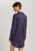 Cotton Deluxe Button Front Cotton Sleep Shirt | Blue Stone 77958-2610