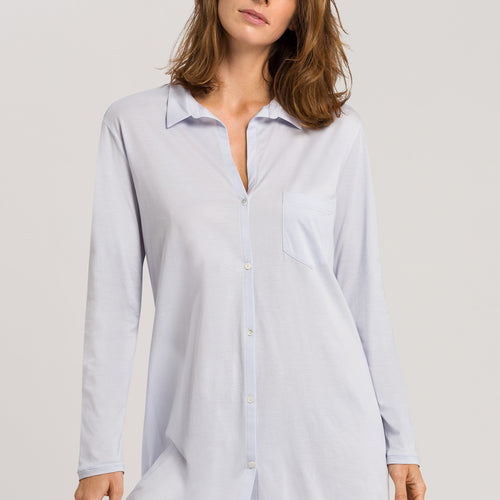 77958 Cotton Deluxe Boyfriend Sleepshirt - 511 Blue Glow