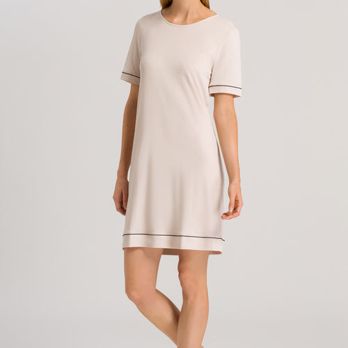 77963 Natural Comfort S/Slv Nightdress - 1809 Almond