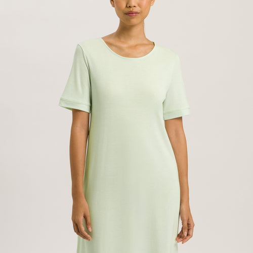 77963 Natural Comfort S/Slv Nightdress - 2706 Green Tea