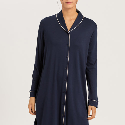 77964 Natural Comfort L/Slv Nightdress - 1610 Deep Navy